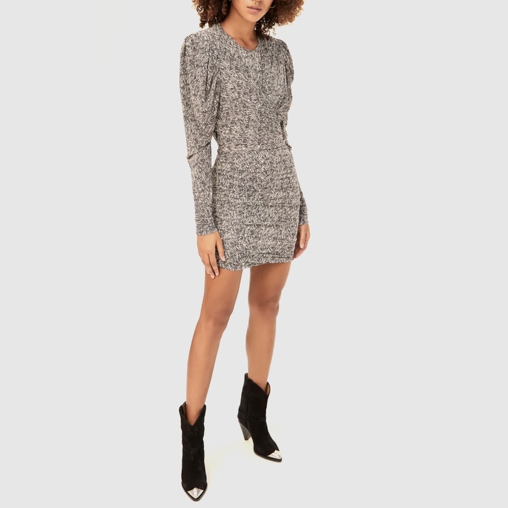 ISABEL MARANT Wrap-Effect Printed Mini Dress Size 38